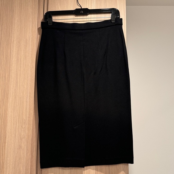 Theory Black Stretchy Pencil Skirt - M - Picture 2 of 6